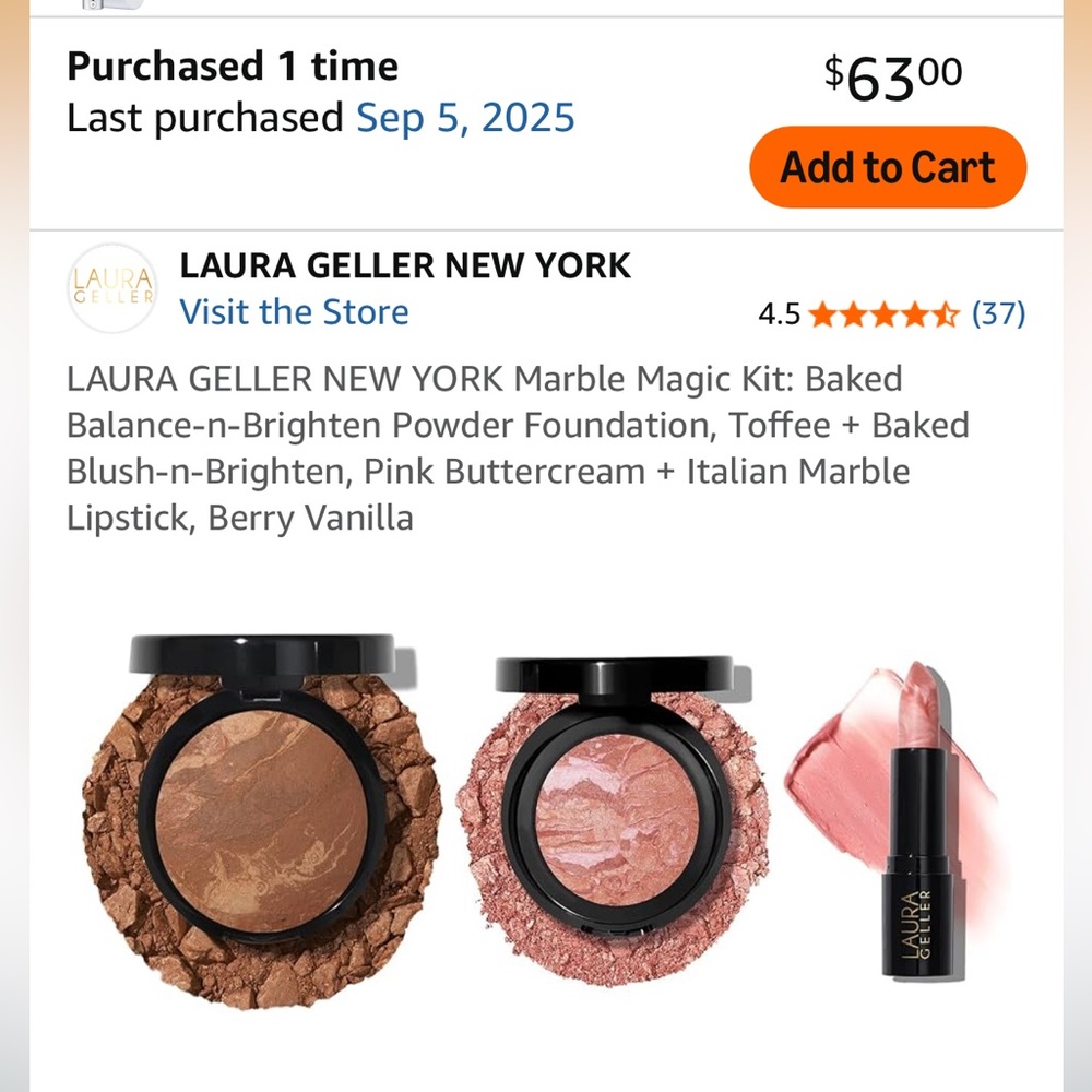 Laura Geller Marble Magic Kit - Toffee, Pink Buttercream, Berry Vanilla
